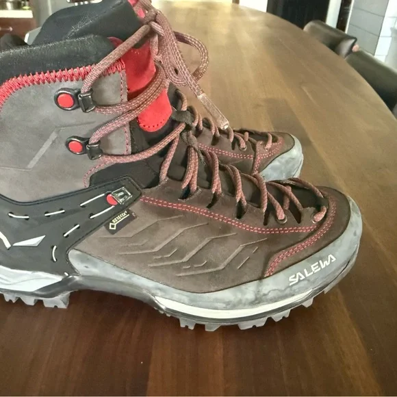 Men's Black and Red Hiking Boots